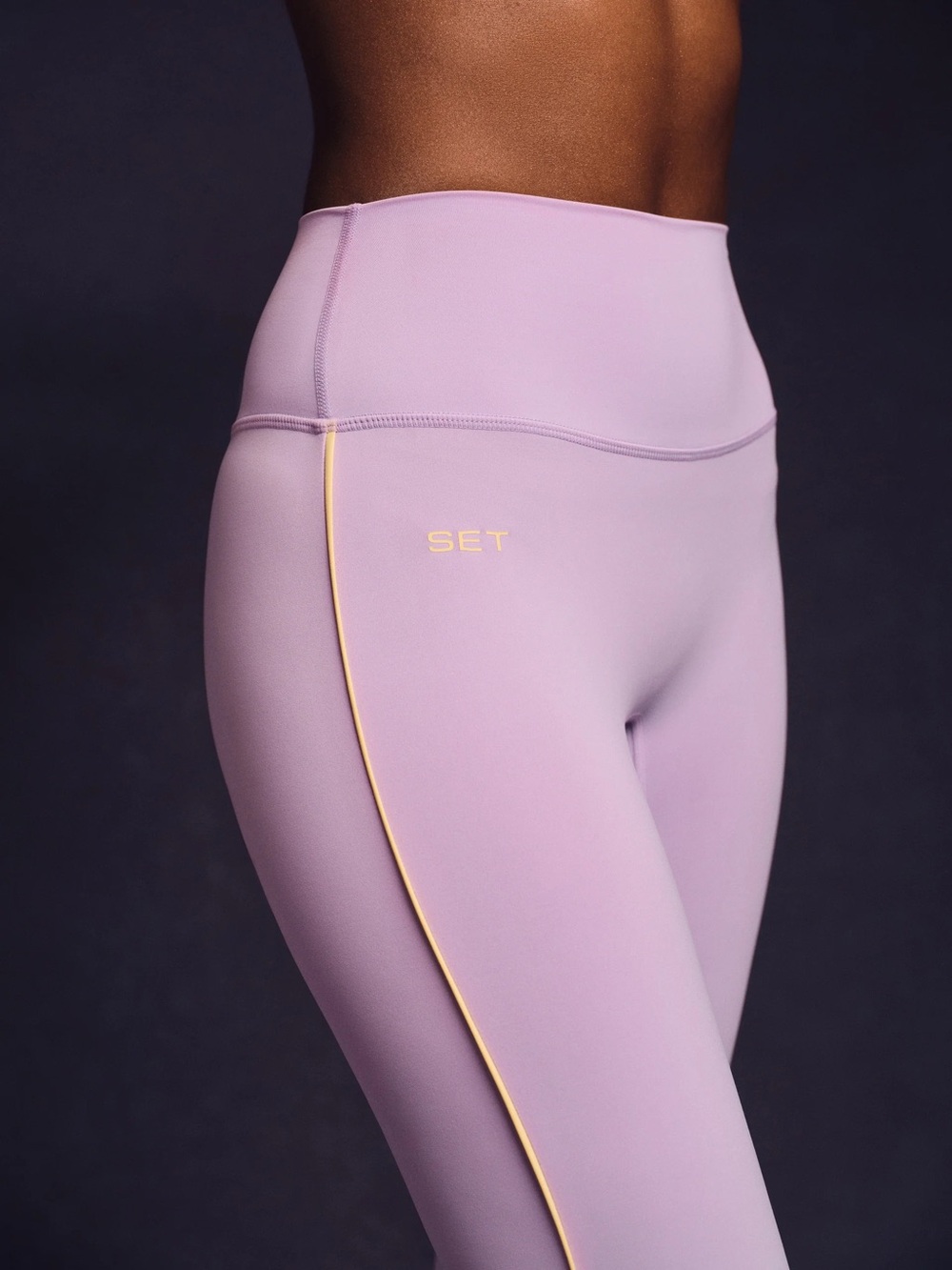 Set Active Lux Pipe Leggings in Buttercream